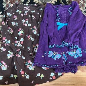 Girls' Floral and Butterfly Pajama Set